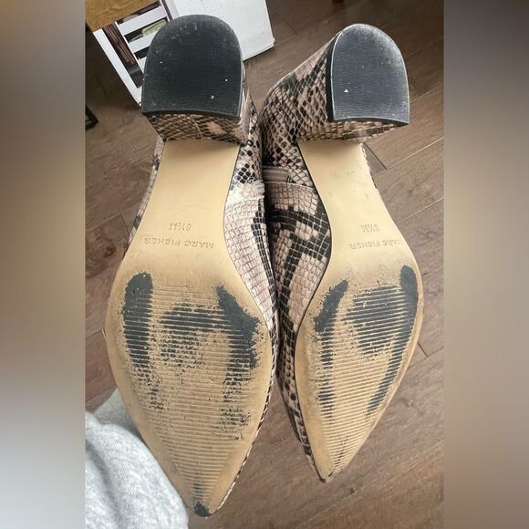 Marc Fisher Black and Tan snakeskin boots - Women’s 8.5 - Picture 6 of 7